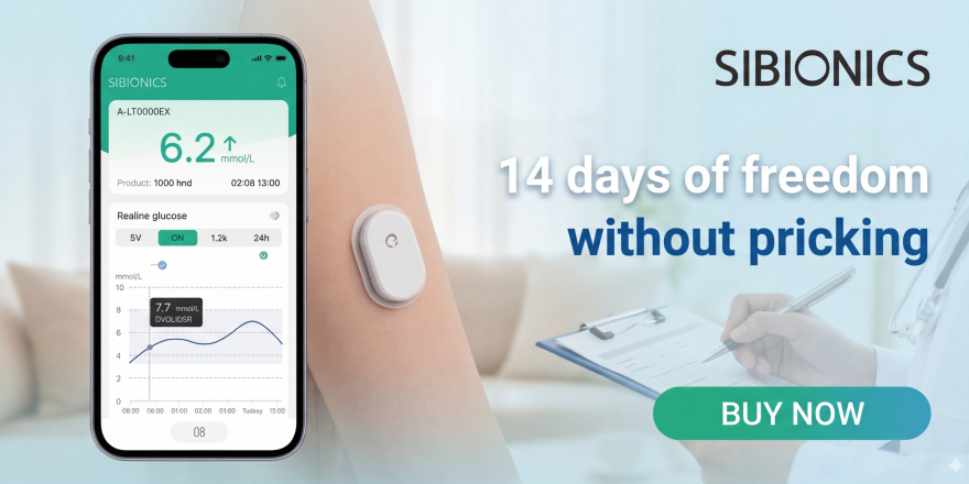 SIBIONICS GS1 CGM Glucose Monitoring System