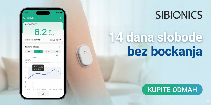 SIBIONICS GS1 CGM sustav za kontinuirano praćenje glukoze