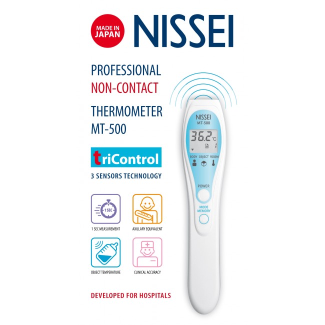 NISSEI MT-500 profesionalni brezkontaktni infrardeči termometerr | vsezazdravje.si