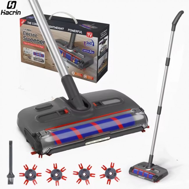 Cordless handheld vacuum cleaner with 360° rotating electric brush | vsezazdravje.si