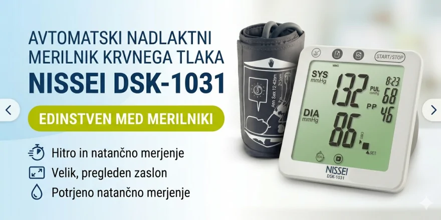 Avtomatski nadlaktni merilnik krvnega tlaka NISSEI DSK-1031