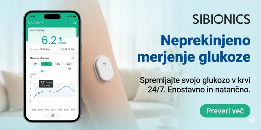 SIBIONICS GS1 CGM sistem za neprekinjeno spremljanje glukoze